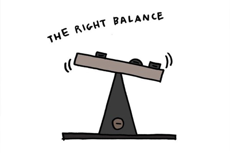 Right balance sketch